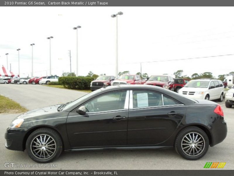 Carbon Black Metallic / Light Taupe 2010 Pontiac G6 Sedan