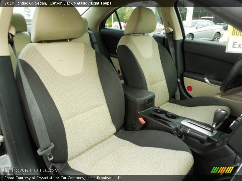 Carbon Black Metallic / Light Taupe 2010 Pontiac G6 Sedan