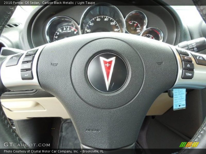 Carbon Black Metallic / Light Taupe 2010 Pontiac G6 Sedan