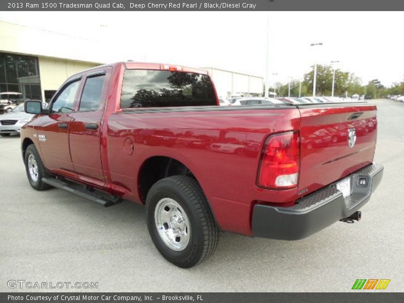 Deep Cherry Red Pearl / Black/Diesel Gray 2013 Ram 1500 Tradesman Quad Cab