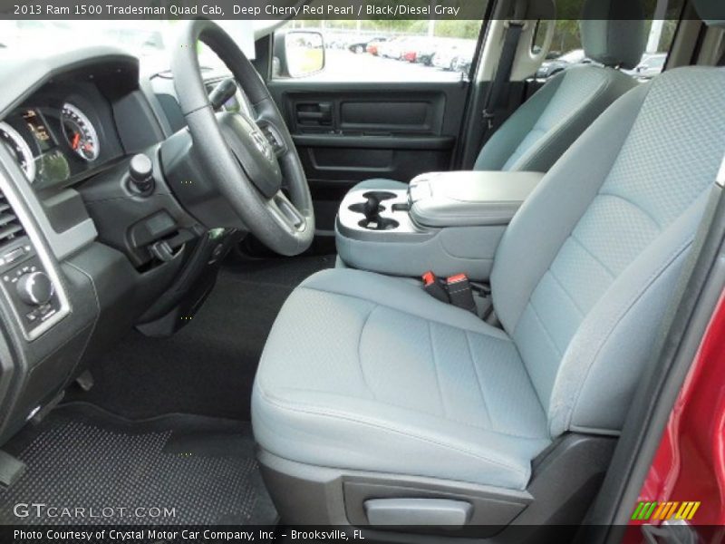 Deep Cherry Red Pearl / Black/Diesel Gray 2013 Ram 1500 Tradesman Quad Cab