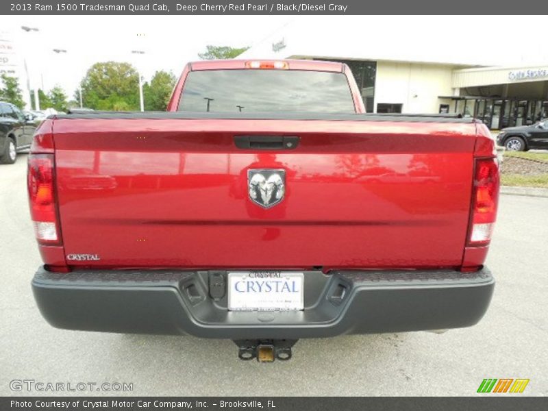 Deep Cherry Red Pearl / Black/Diesel Gray 2013 Ram 1500 Tradesman Quad Cab
