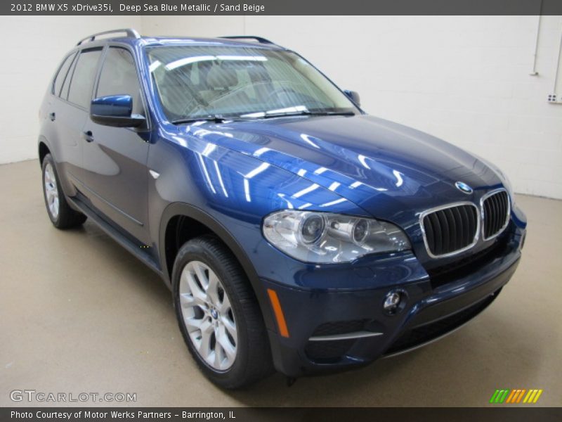 Deep Sea Blue Metallic / Sand Beige 2012 BMW X5 xDrive35i