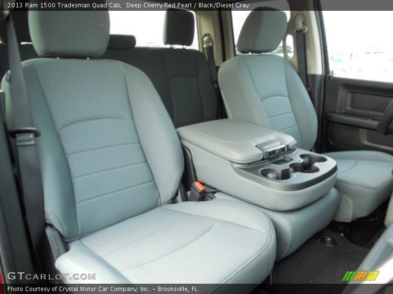 Deep Cherry Red Pearl / Black/Diesel Gray 2013 Ram 1500 Tradesman Quad Cab