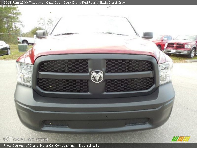 Deep Cherry Red Pearl / Black/Diesel Gray 2013 Ram 1500 Tradesman Quad Cab