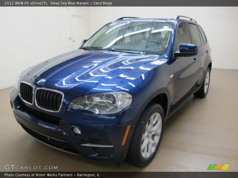 Deep Sea Blue Metallic / Sand Beige 2012 BMW X5 xDrive35i