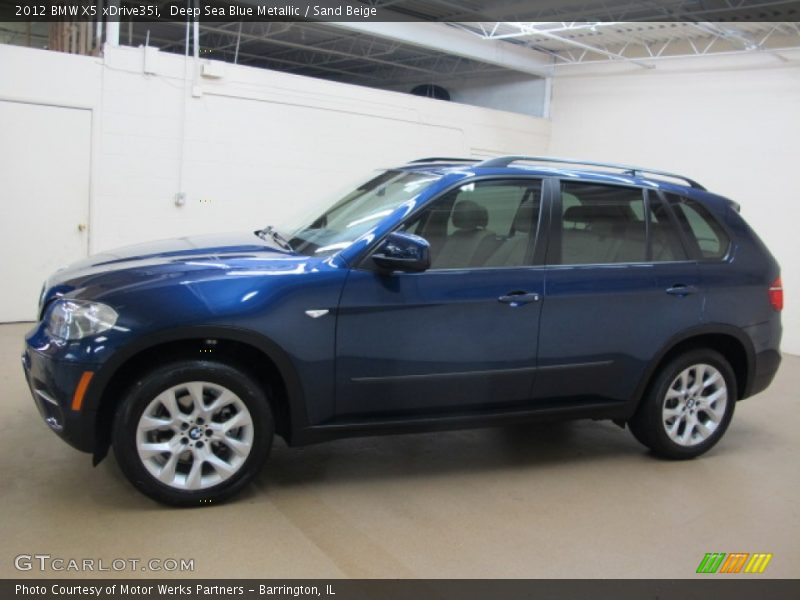 Deep Sea Blue Metallic / Sand Beige 2012 BMW X5 xDrive35i