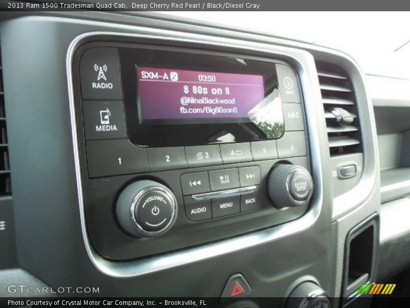Deep Cherry Red Pearl / Black/Diesel Gray 2013 Ram 1500 Tradesman Quad Cab