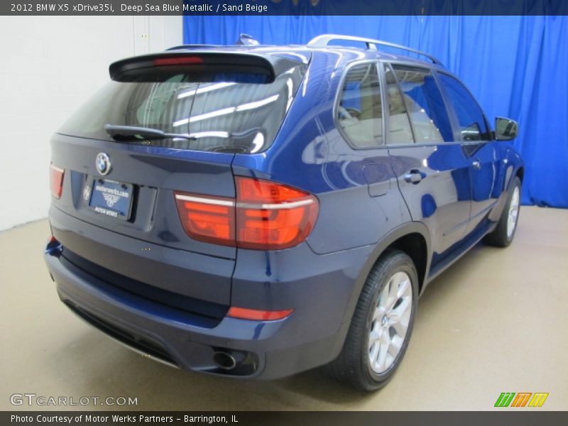 Deep Sea Blue Metallic / Sand Beige 2012 BMW X5 xDrive35i