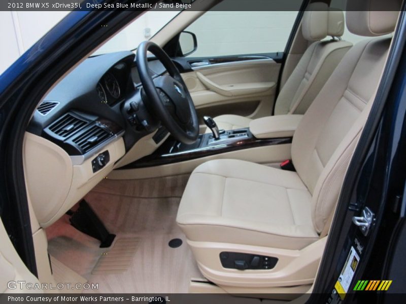 Deep Sea Blue Metallic / Sand Beige 2012 BMW X5 xDrive35i
