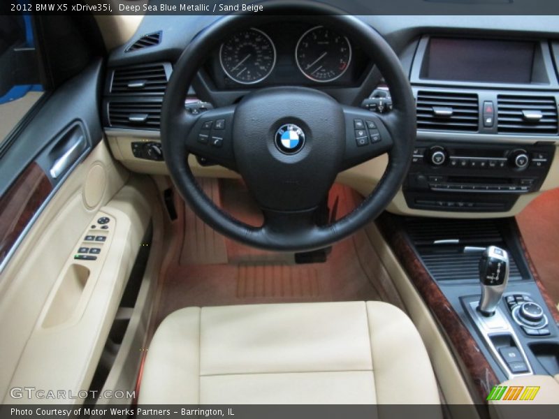 Deep Sea Blue Metallic / Sand Beige 2012 BMW X5 xDrive35i