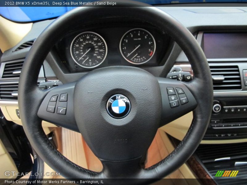 Deep Sea Blue Metallic / Sand Beige 2012 BMW X5 xDrive35i