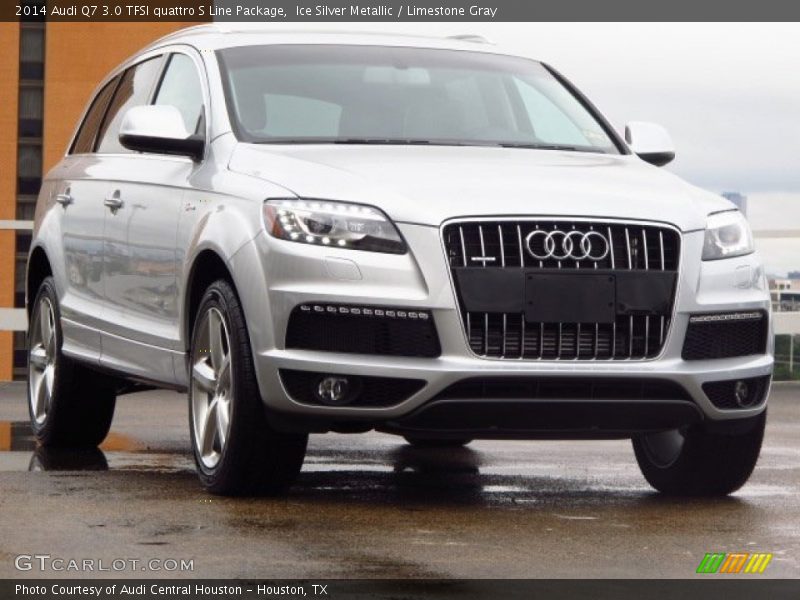 Ice Silver Metallic / Limestone Gray 2014 Audi Q7 3.0 TFSI quattro S Line Package