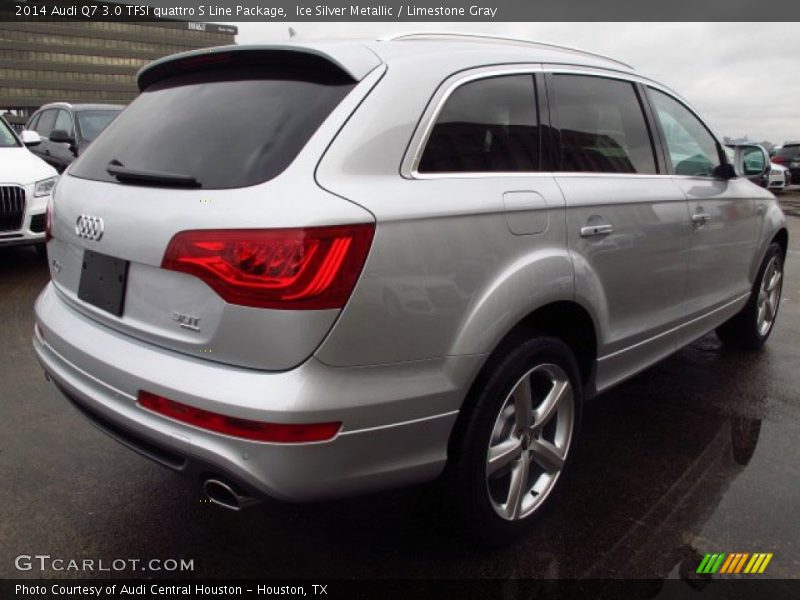 Ice Silver Metallic / Limestone Gray 2014 Audi Q7 3.0 TFSI quattro S Line Package