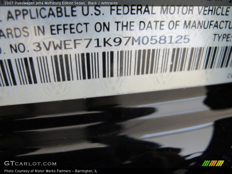 Black / Anthracite 2007 Volkswagen Jetta Wolfsburg Edition Sedan