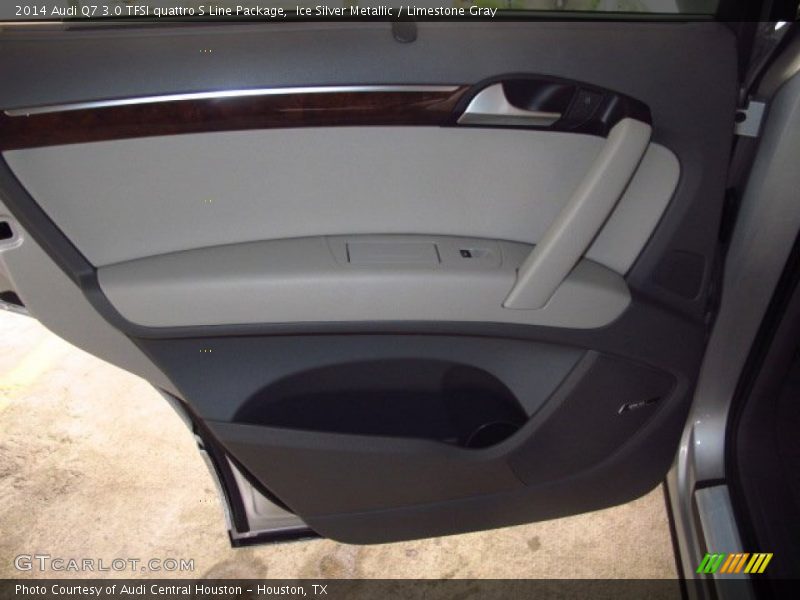 Ice Silver Metallic / Limestone Gray 2014 Audi Q7 3.0 TFSI quattro S Line Package