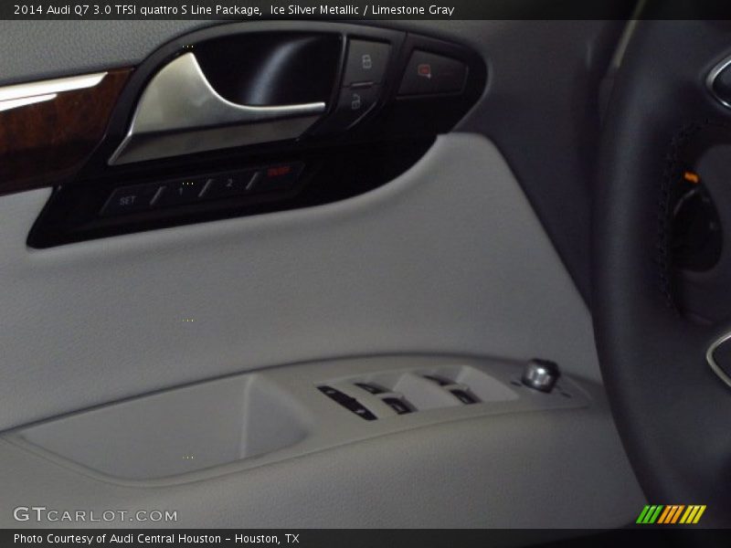 Ice Silver Metallic / Limestone Gray 2014 Audi Q7 3.0 TFSI quattro S Line Package