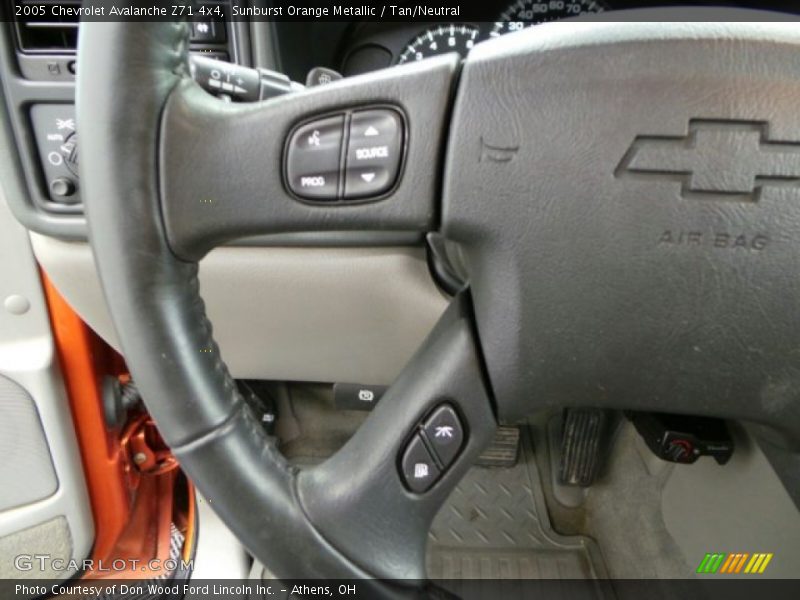 Sunburst Orange Metallic / Tan/Neutral 2005 Chevrolet Avalanche Z71 4x4