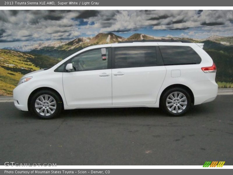Super White / Light Gray 2013 Toyota Sienna XLE AWD