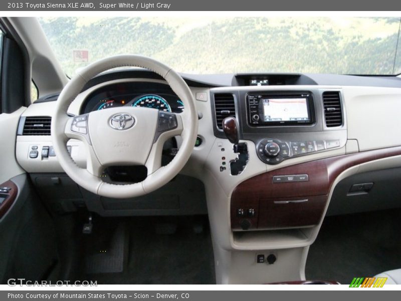 Super White / Light Gray 2013 Toyota Sienna XLE AWD