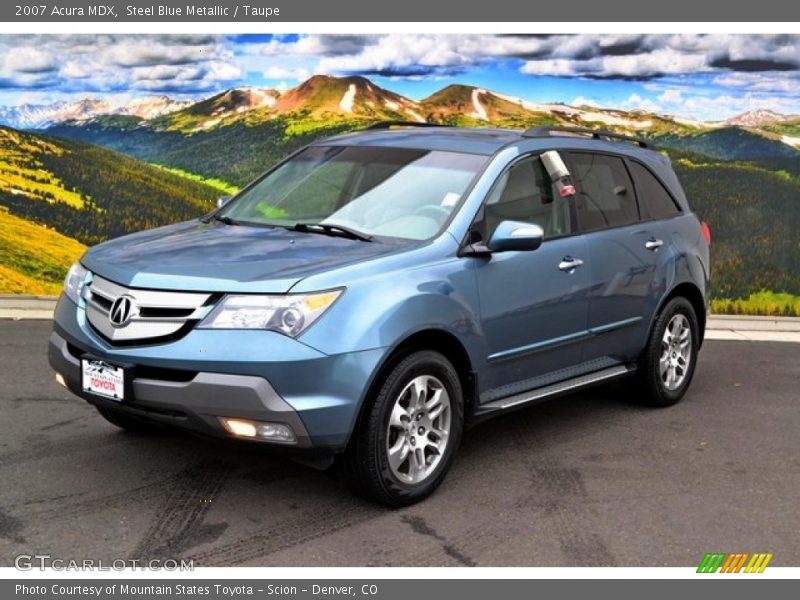 Steel Blue Metallic / Taupe 2007 Acura MDX