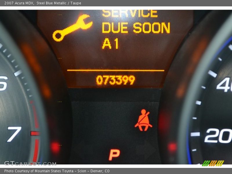 Steel Blue Metallic / Taupe 2007 Acura MDX