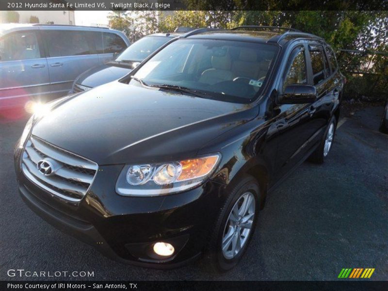Twilight Black / Beige 2012 Hyundai Santa Fe Limited V6