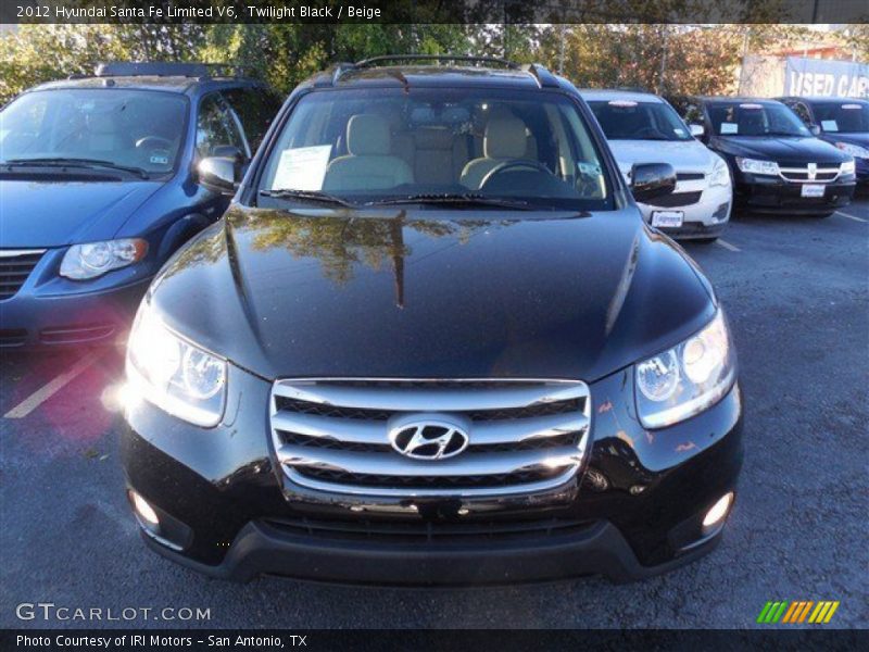 Twilight Black / Beige 2012 Hyundai Santa Fe Limited V6