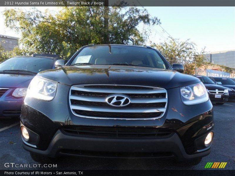 Twilight Black / Beige 2012 Hyundai Santa Fe Limited V6
