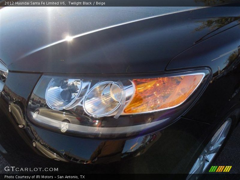 Twilight Black / Beige 2012 Hyundai Santa Fe Limited V6