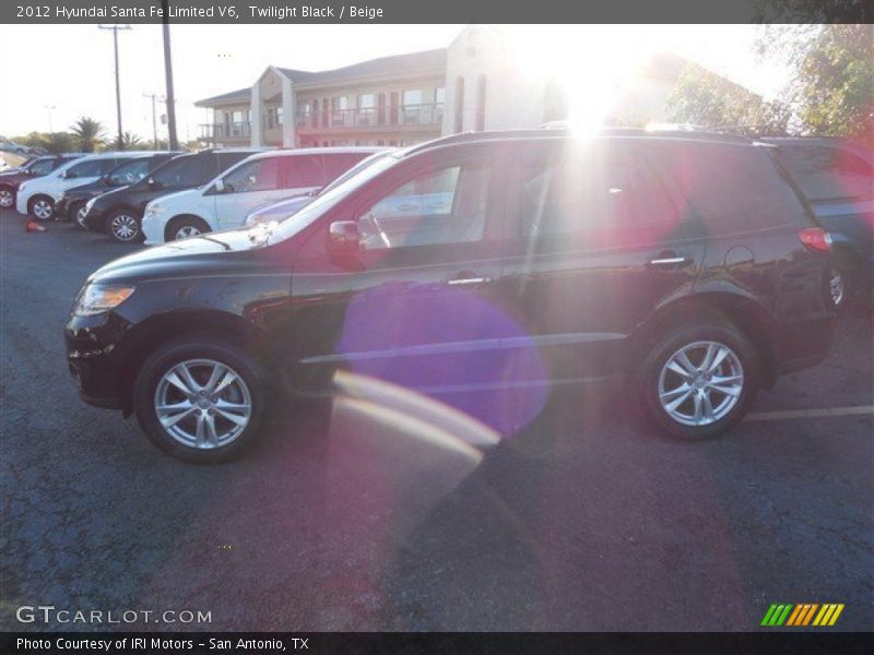 Twilight Black / Beige 2012 Hyundai Santa Fe Limited V6
