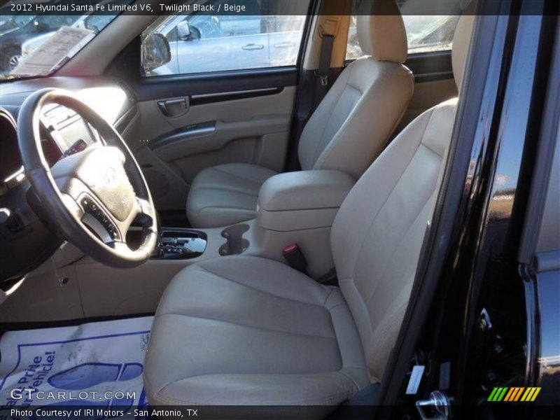 Twilight Black / Beige 2012 Hyundai Santa Fe Limited V6
