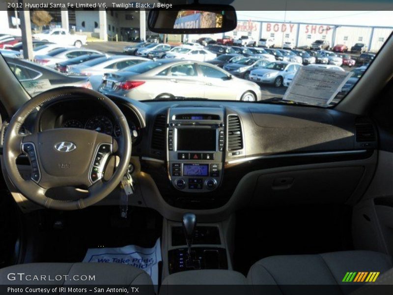 Twilight Black / Beige 2012 Hyundai Santa Fe Limited V6