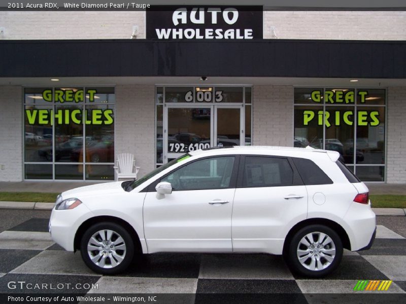 White Diamond Pearl / Taupe 2011 Acura RDX
