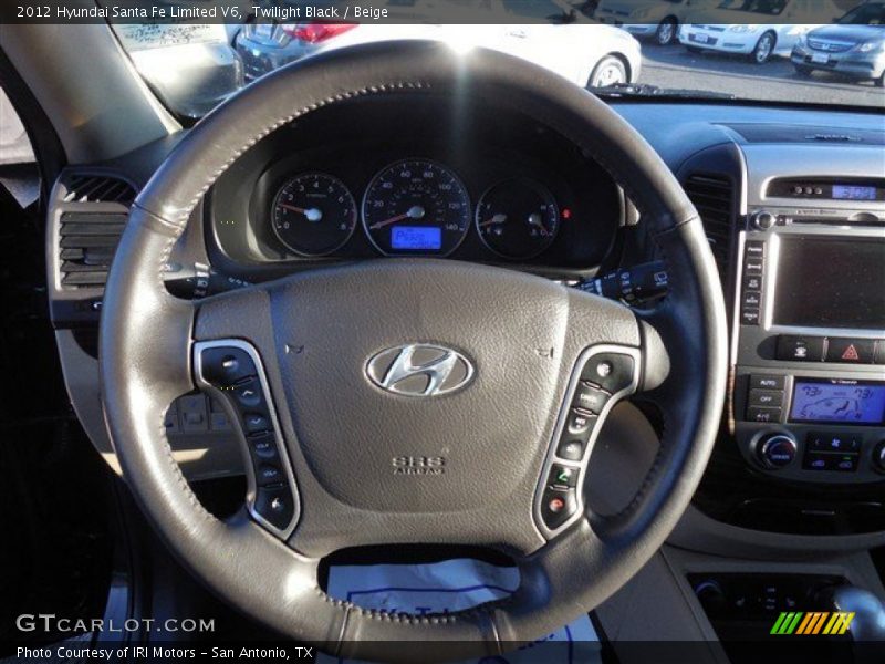 Twilight Black / Beige 2012 Hyundai Santa Fe Limited V6