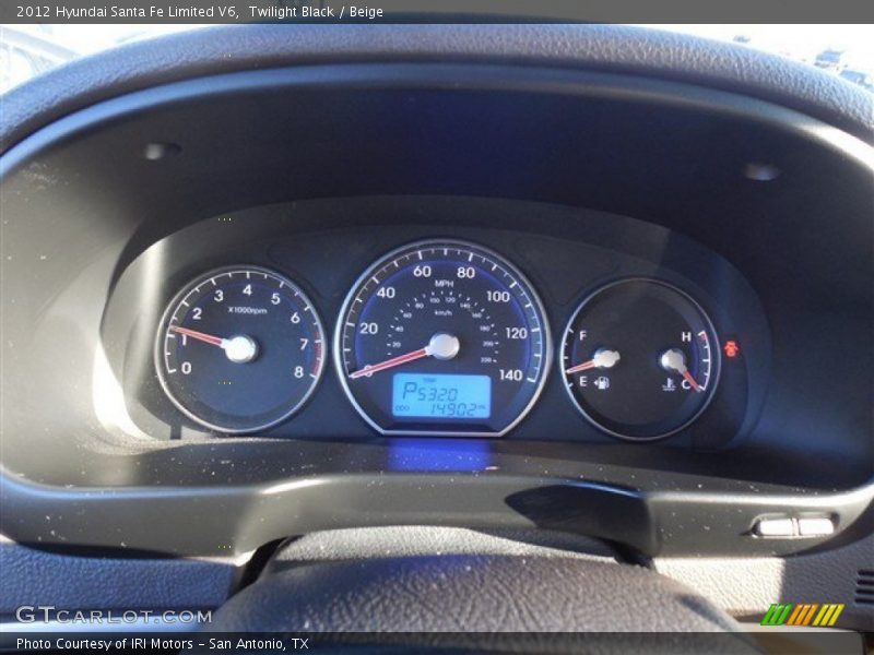 Twilight Black / Beige 2012 Hyundai Santa Fe Limited V6