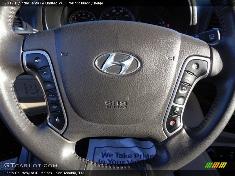 Twilight Black / Beige 2012 Hyundai Santa Fe Limited V6
