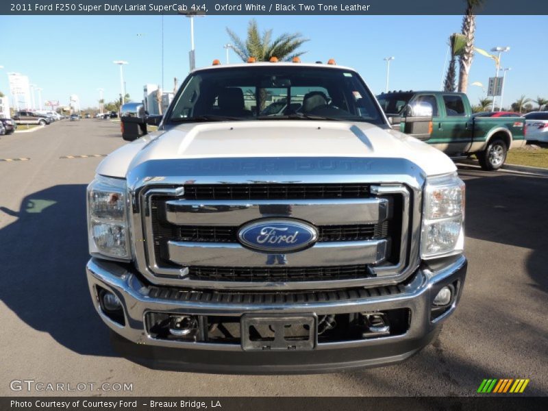 Oxford White / Black Two Tone Leather 2011 Ford F250 Super Duty Lariat SuperCab 4x4