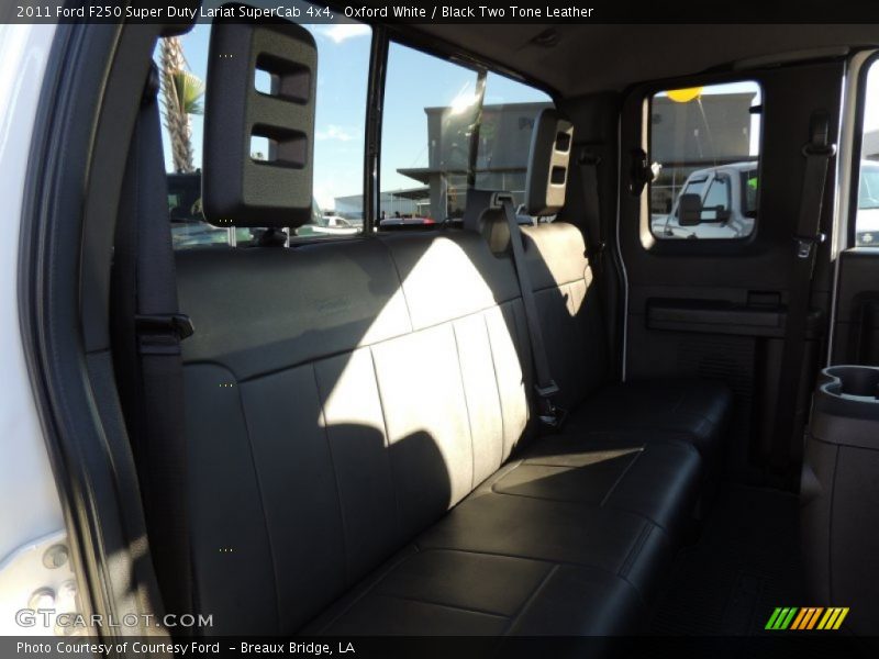 Oxford White / Black Two Tone Leather 2011 Ford F250 Super Duty Lariat SuperCab 4x4