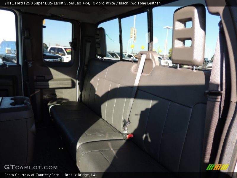 Oxford White / Black Two Tone Leather 2011 Ford F250 Super Duty Lariat SuperCab 4x4
