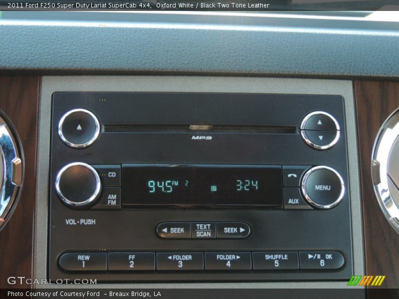 Oxford White / Black Two Tone Leather 2011 Ford F250 Super Duty Lariat SuperCab 4x4