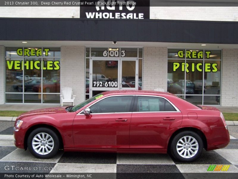 Deep Cherry Red Crystal Pearl / Black/Light Frost Beige 2013 Chrysler 300