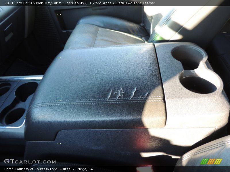 Oxford White / Black Two Tone Leather 2011 Ford F250 Super Duty Lariat SuperCab 4x4