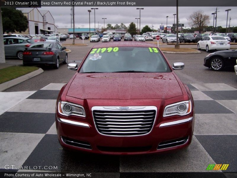 Deep Cherry Red Crystal Pearl / Black/Light Frost Beige 2013 Chrysler 300