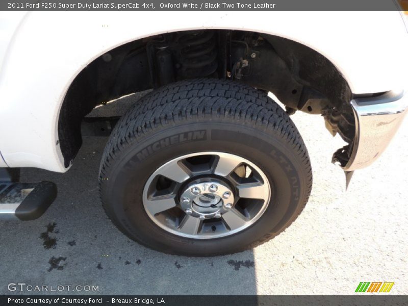 Oxford White / Black Two Tone Leather 2011 Ford F250 Super Duty Lariat SuperCab 4x4