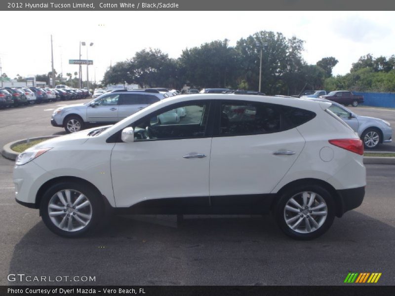 Cotton White / Black/Saddle 2012 Hyundai Tucson Limited