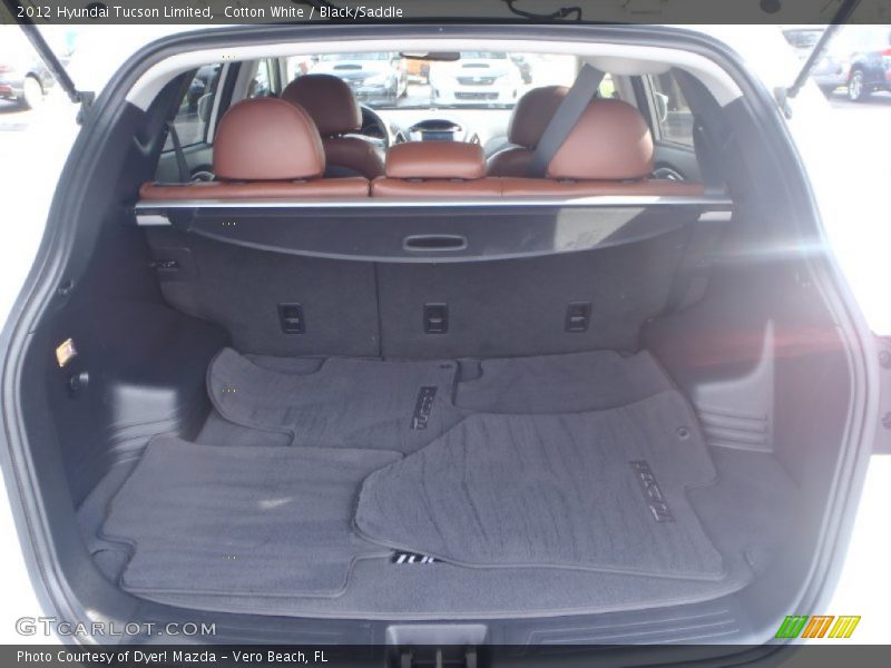 Cotton White / Black/Saddle 2012 Hyundai Tucson Limited