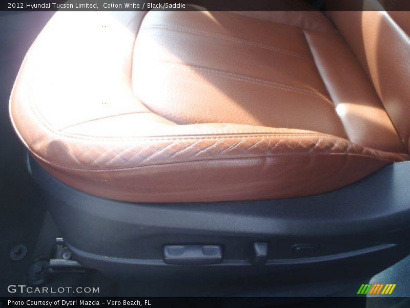 Cotton White / Black/Saddle 2012 Hyundai Tucson Limited