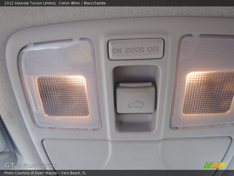 Cotton White / Black/Saddle 2012 Hyundai Tucson Limited