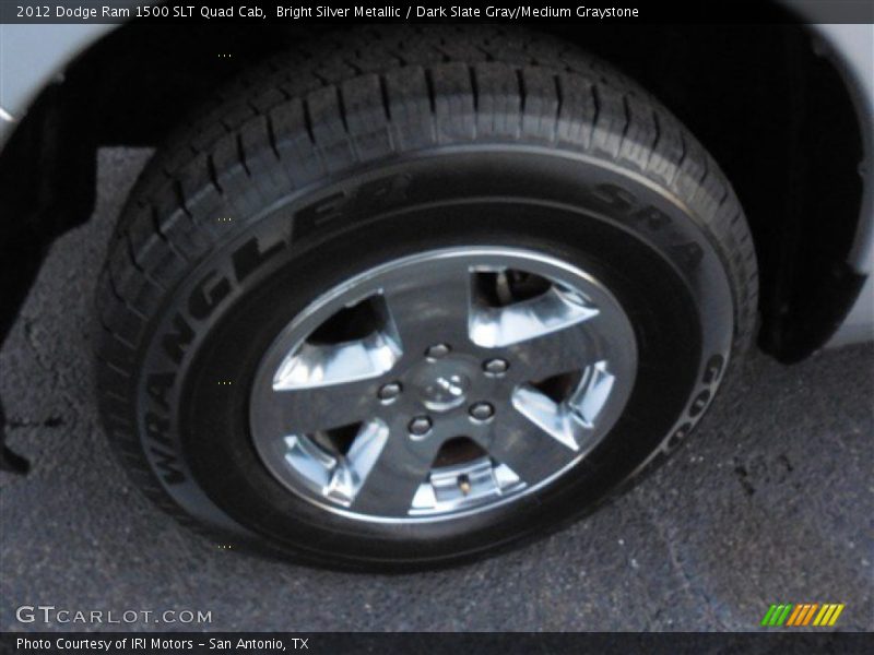 Bright Silver Metallic / Dark Slate Gray/Medium Graystone 2012 Dodge Ram 1500 SLT Quad Cab